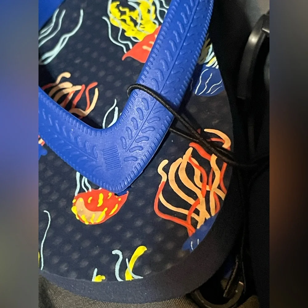 🔴 3/$12 Wonder Nation Navy Jellyfish Flip Flops! NWT!‎ Size 7/8 Toddler!